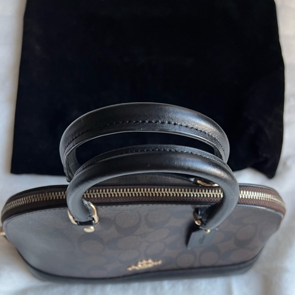 Coach Mini Sierra Satchel in Signature (IM/BROWN/BLACK) - Picture 6 of 16